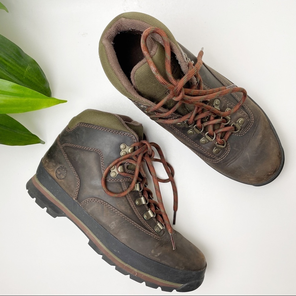 Timberland Classic Leather Euro Hiker Brown Men’s 9 - Picture 1 of 11